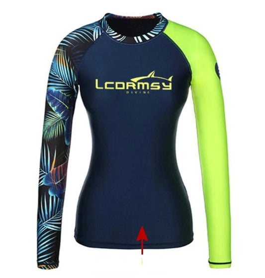 Ladies Rash Guard Long Sleeve Top