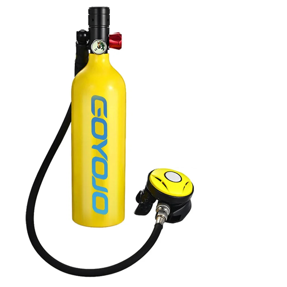 Single 1 Liter (7.06 cuft) Self Fill Mini Scuba Cylinder