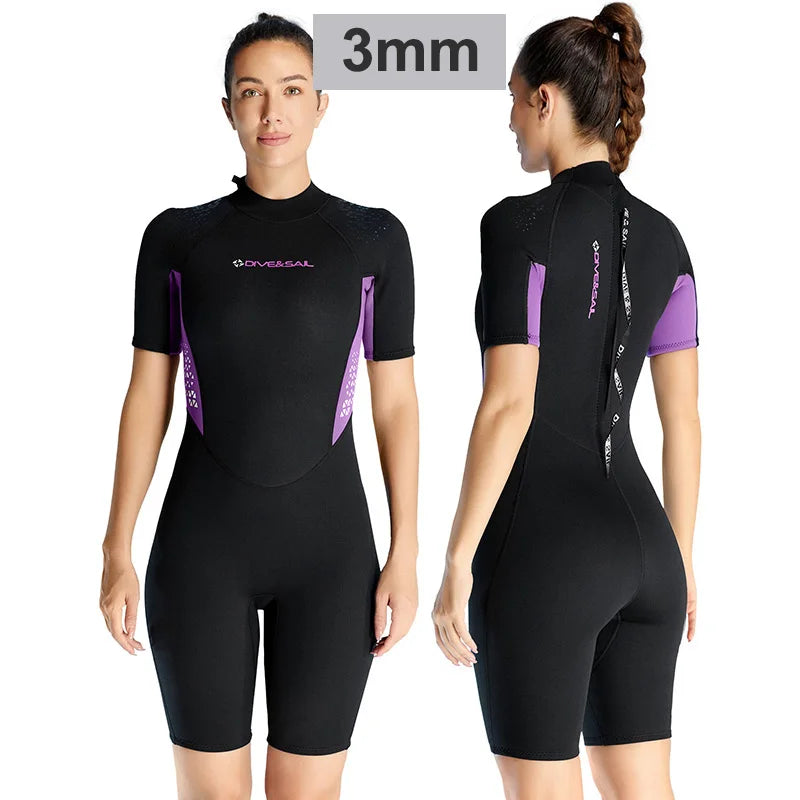 Ladies and Men's 3mm Shortie Wetsuit