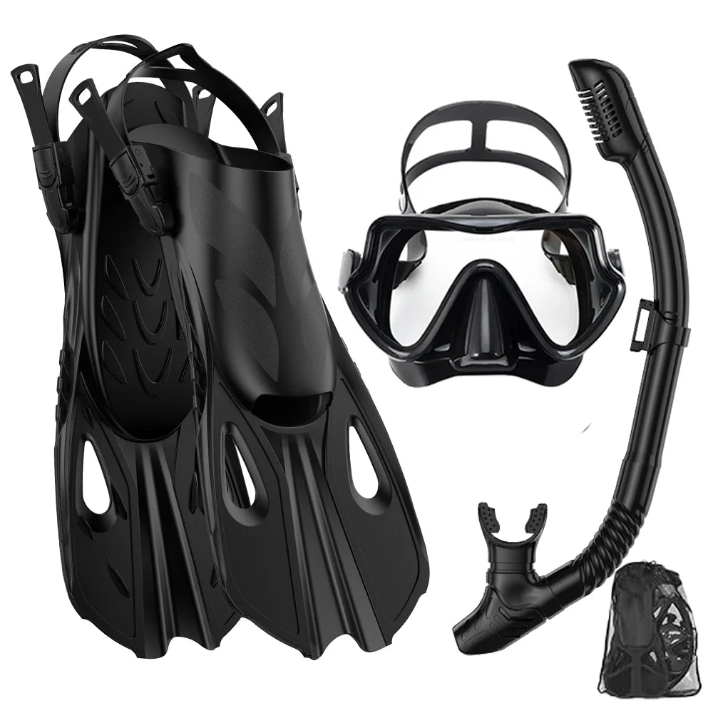 Diving Mask, Snorkel and Fins Set