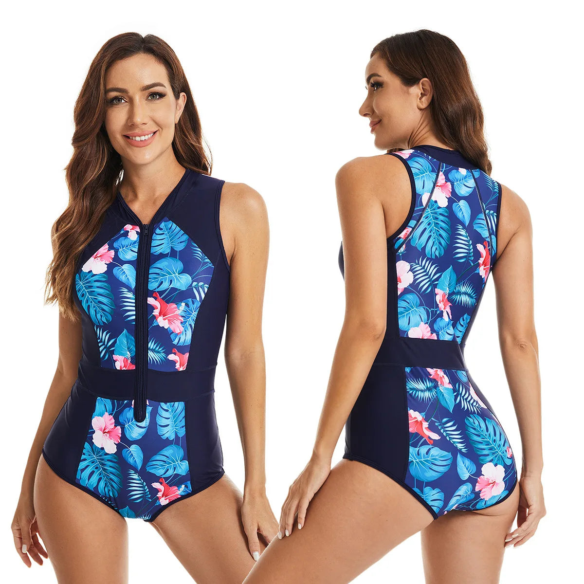 Ladies Rash Guard One Piece Swimsuit