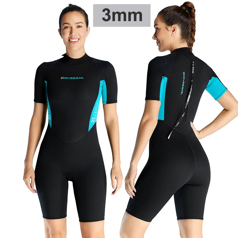 Ladies and Men's 3mm Shortie Wetsuit
