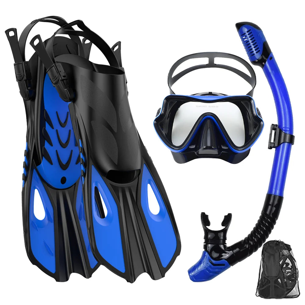Diving Mask, Snorkel and Fins Set