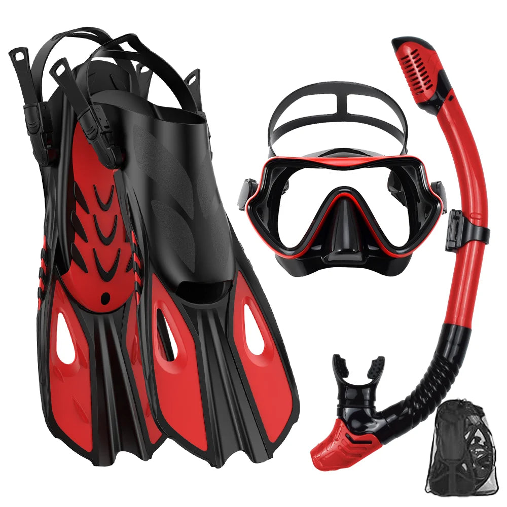 Diving Mask, Snorkel and Fins Set