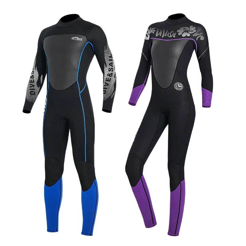 Ladies and Men's Full Body 3mm Wetsuit