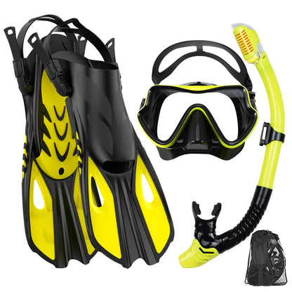 Diving Mask, Snorkel and Fins Set