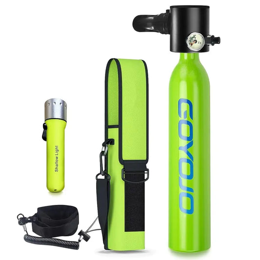 Single 0.5 Liter (3.53 cuft) Self Fill Mini Scuba Cylinder