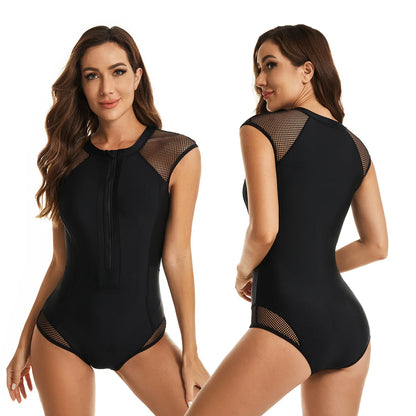 Ladies Rash Guard One Piece Swimsuit
